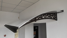 Дашок 1.5 x 1 м Style, металевий з сотовим полікарбонатом