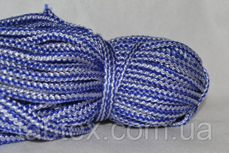 Шнури плетені 4 мм 90 м(0,280-0,290 кг) . бел/волошка