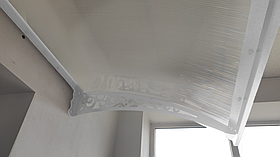 Дашок 1.5 x 1 м Style, металевий з сотовим полікарбонатом