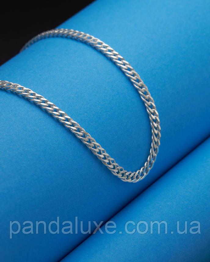 Срібний ланцюжок на шию Ромб, ширина ланцюжка 4,5 мм, фото 3