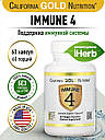 Immune 4 США, 180 капсул (зміцнює імунітет, віруси, застуда, грип, вітамін С, вітамін Д, цинк, селен), фото 4