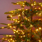 Новорічна USB-гирлянда нитка Роса на котушці 50м 500LED тепла біла 8 режимів з пультом зелений дріт, фото 5