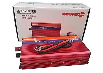 Перетворювач напруги POWER ONE 12-220V 4000W з плавним пуском LED дисплей
