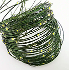 Новорічна USB-гирлянда нитка Роса на котушці 50м 500LED тепла біла 8 режимів з пультом зелений дріт, фото 7