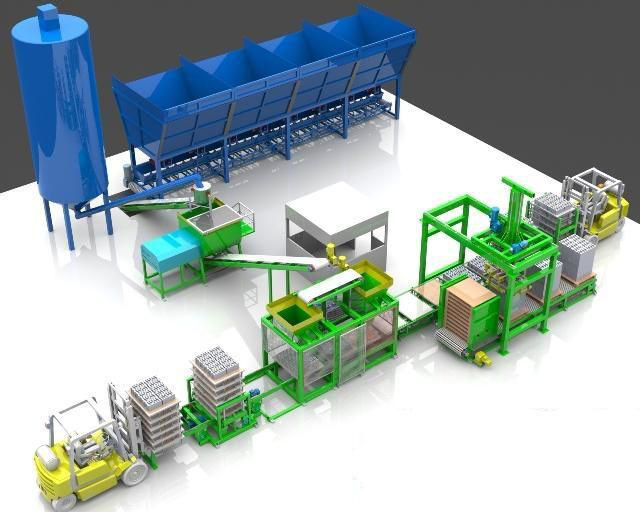 Продаж лінійка для виробництва тротуарної плитки вібропресуванням