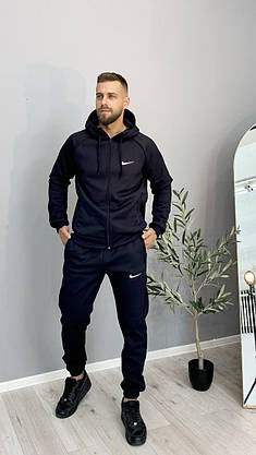 Жіночий спортивний костюм Nike теплий на флісі зимовий з капюшоном повсякденний костюм унісекс модний зручний 46, фото 6