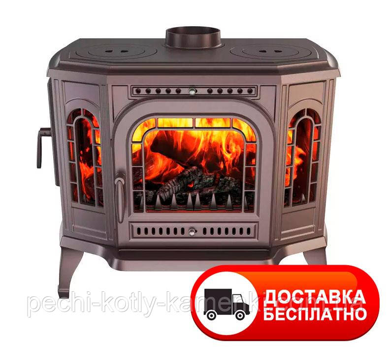 Чавунна піч з варильною поверхнею KAWMET P7 (10.5 kW) CookTop LB PB ECO з вторинним допалюванням
