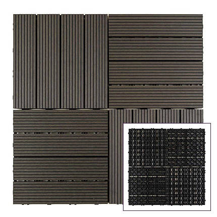 Композитна плитка WPC вугілля 30*30CM*2СM (D) SW-00001713, фото 1