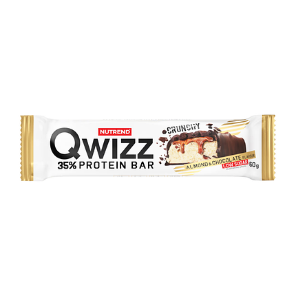 Протеїнові батончики Nutrend Qwizz Protein Bar 60 g Almond Chocolate, фото 1