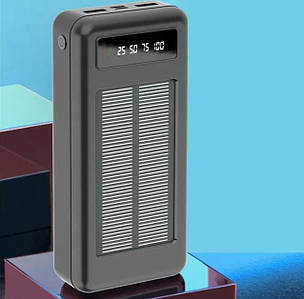 Зовнішній акумулятор із сонячною зарядкою та ліхтарем Power Bank A88-1 30000 mAh (35223)