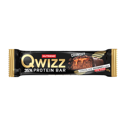 Протеїнові батончики Nutrend Qwizz Protein Bar 60 g Chocolate Brownie, фото 1