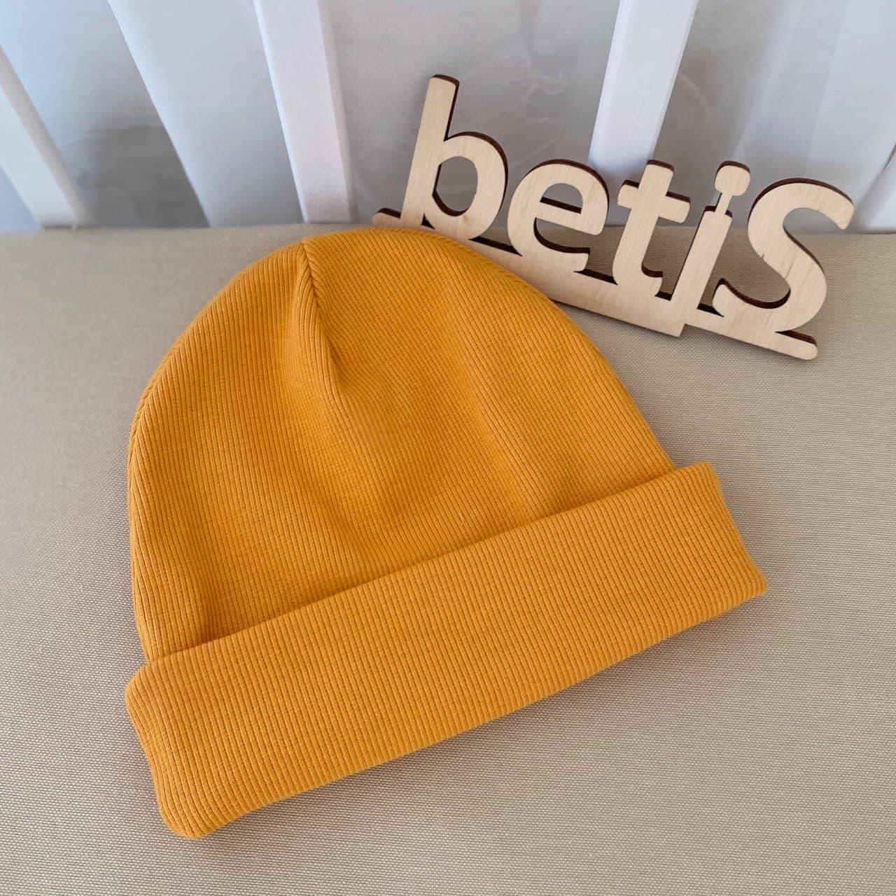 Шапочка дитяча "Сіті Кідс" кашкорсе зріст 56 см (0 - 1 місяць) Betis Гірчичний, фото 1