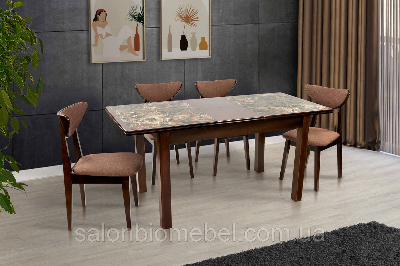Стіл обідній Керамік (Темний горіх), фото 1