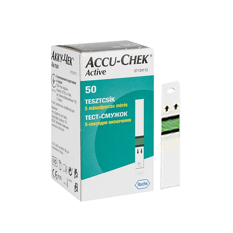 Тест-смужки Акку-Чек Актив 50 штук (Accu-Chek Active), фото 1