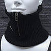 Шарф-хомут (бафф) жіночий зимовий ангоровий Odyssey КЕЛЬТ чорний 23х 23 см 14100, фото 3