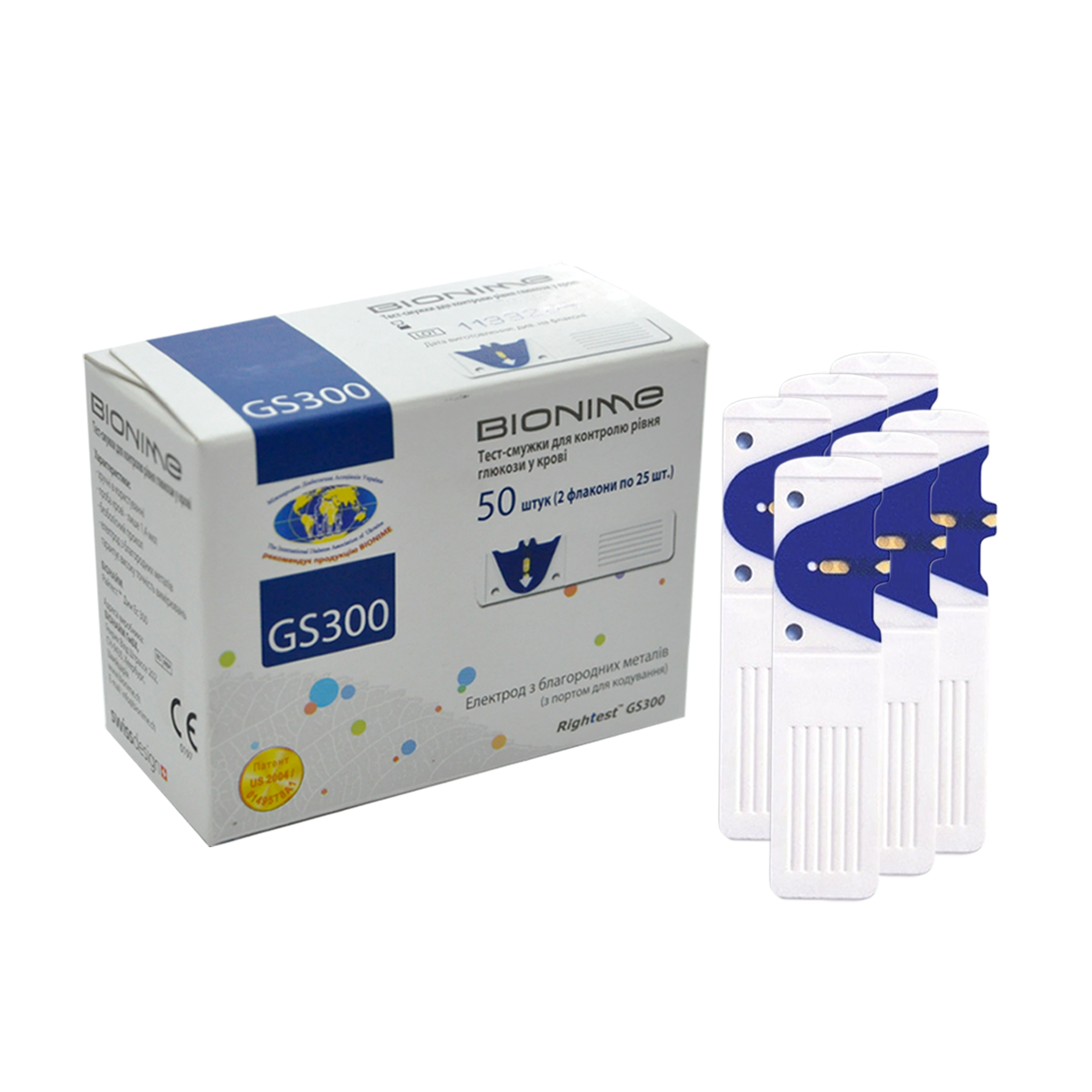 Тест-смужки Bionime GS300 300 штук