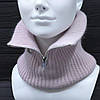 Шарф-хомут (бафф) жіночий зимовий ангоровий Odyssey КЕЛЬТ перламутр 23х 23 см 14106, фото 2