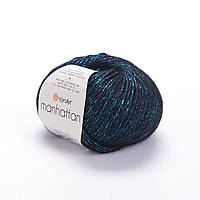 YarnArt MANHATTAN (Манхеттен) №908 темно-синій (Пряжа напіввовна, нитки для в'язання)