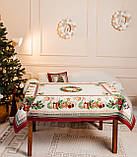 Скатертина Новорічна гобеленова 140х180 см.Premium святкова скатертина JOUETS, фото 5