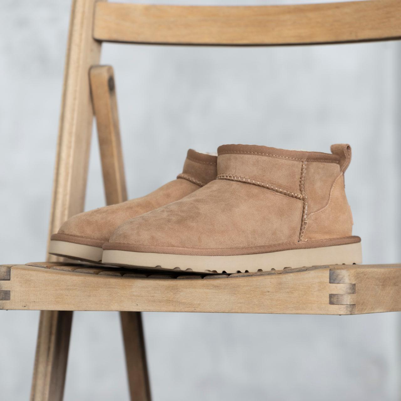 Зимові Жіночі Черевики UGG Classic Ultra Mini Chestnut Brown / УГГ Класик Ультра Міні Чеснат Коричневі