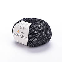 YarnArt MANHATTAN (Манхеттен) №915 чорний (Пряжа напіввовна, нитки для в'язання)