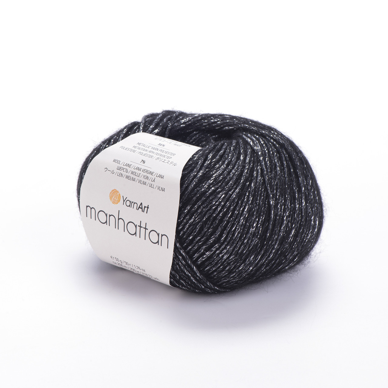 YarnArt MANHATTAN (Манхеттен) №915 чорний (Пряжа напіввовна, нитки для в'язання), фото 1