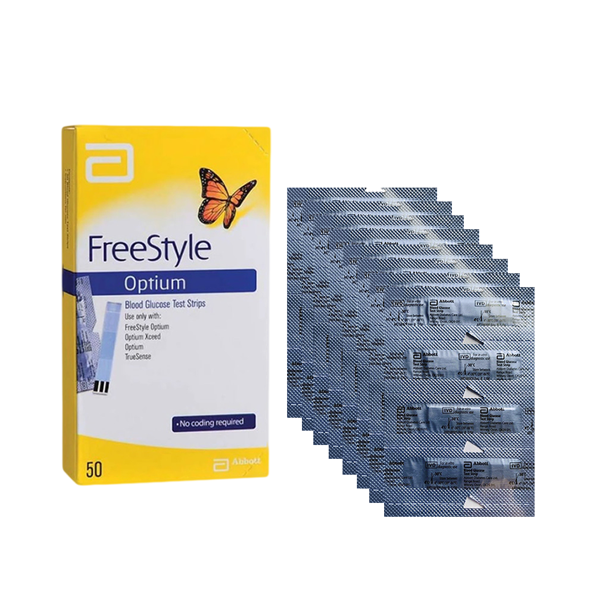 Тест смужки Фрі Стайл Оптіум (Freestyle Optium) 50 — 400 штук
