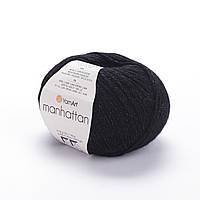 YarnArt MANHATTAN (Манхеттен) №916 чорний (Пряжа напіввовна, нитки для в'язання)
