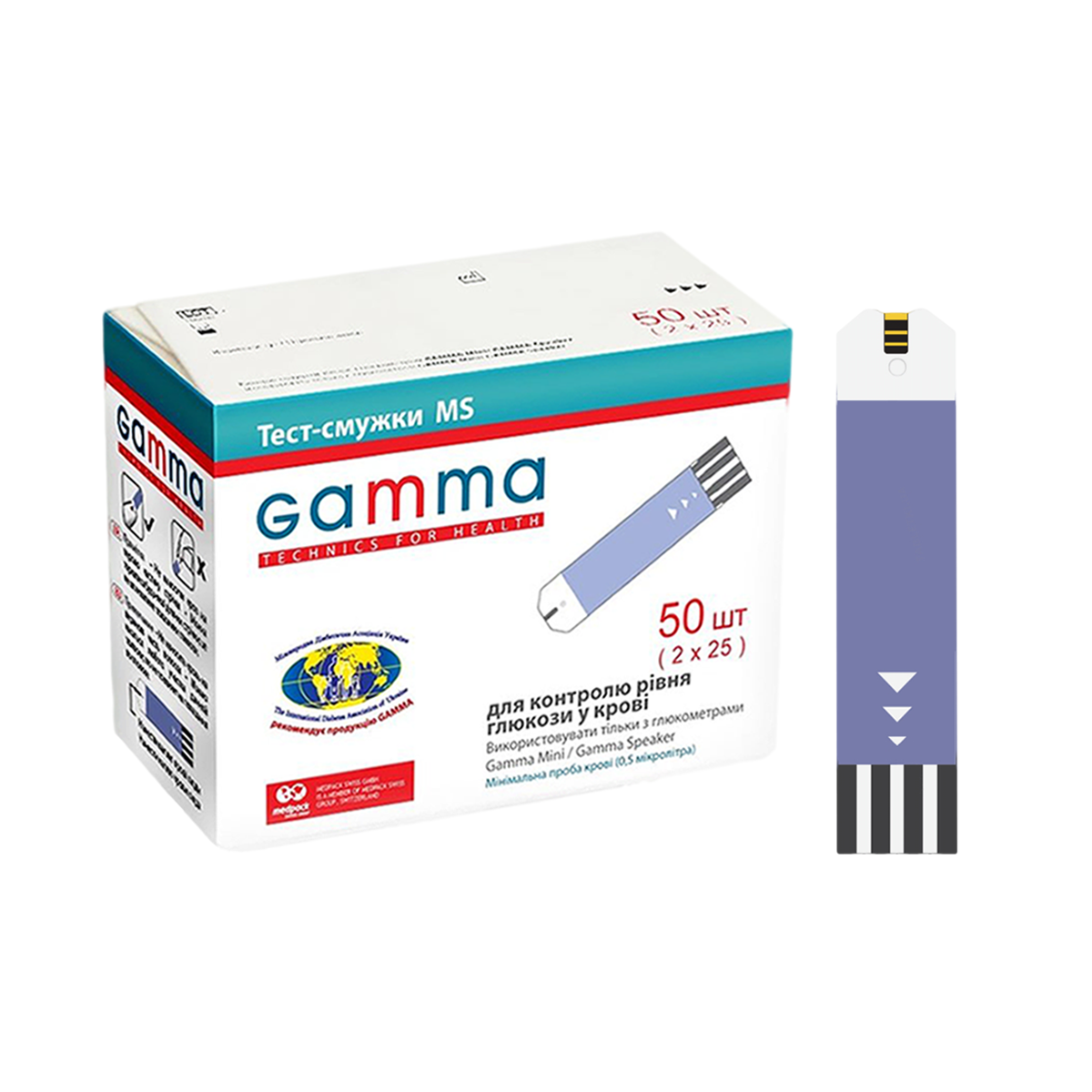 Тест-смужки GAMMA MS 50 штук