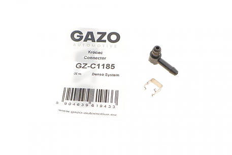 Штуцер шланга зливу Г-подібний пласт. Denso із захистом GZ-C1185, фото 1