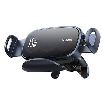 Автомобільний тримач для телефона з бездротовою зарядкою BASEUS LightChaser Series Triple-Coil (чорний)