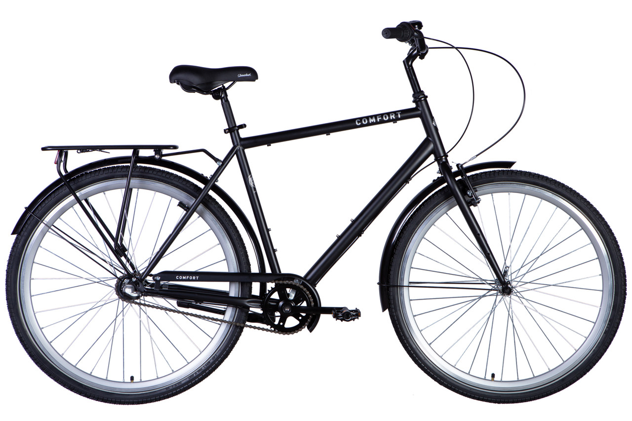 Велосипед 28" Dorozhnik COMFORT MALE планетарка 2024 рама - 22" чорний (матовий)