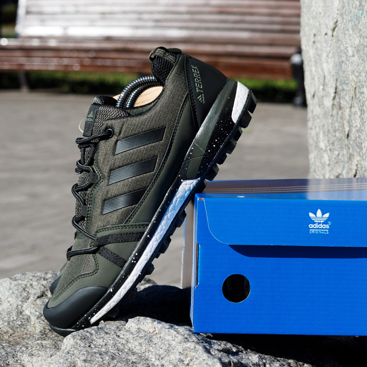 РОЗПРОДАЖ!! ТЕРМО Зимові Adidas Terrex Чоловічі Кросівки хакі 43(27 см)