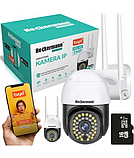 Вулична поворотна IP-камера відеоспостереження Wi-Fi Heckermann C19 + карта 16 ГБ, фото 2