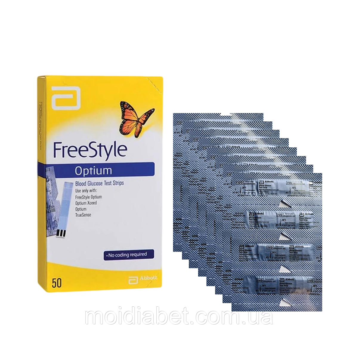 Тест смужки Freestyle Optium 50 — 400 штук