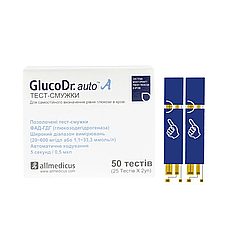 Тест-смужки GlucoDr auto No50/100 штук