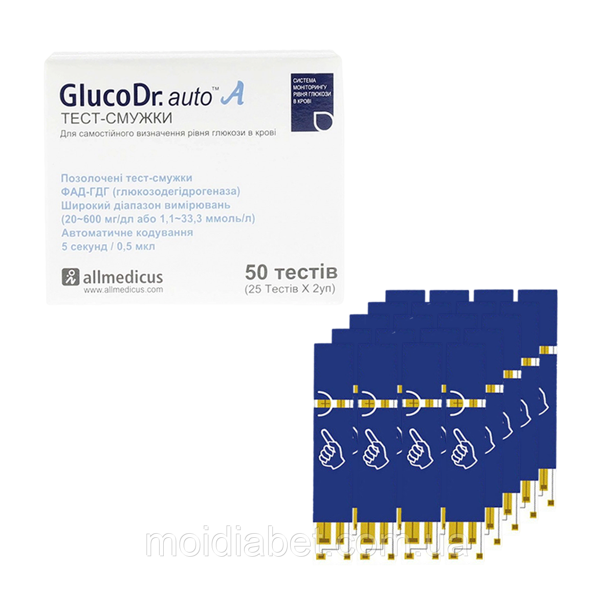 Тест-смужки GlucoDr auto No50/1000 штук