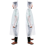 Дощовик жіночий чоловічий плащ, плащ накидка від дощу, чоловічий жіночий дощовик на кнопках Hechpro 1030 білий, фото 8