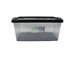 Контейнер 10л пл. з кришкою чорний ТМ ASUDE PLASTIK