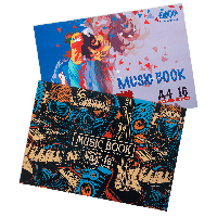 Зошит для нот ZiBi Kids Line А4 на скобі 16 аркушів горизонтальний (ZB.1096)