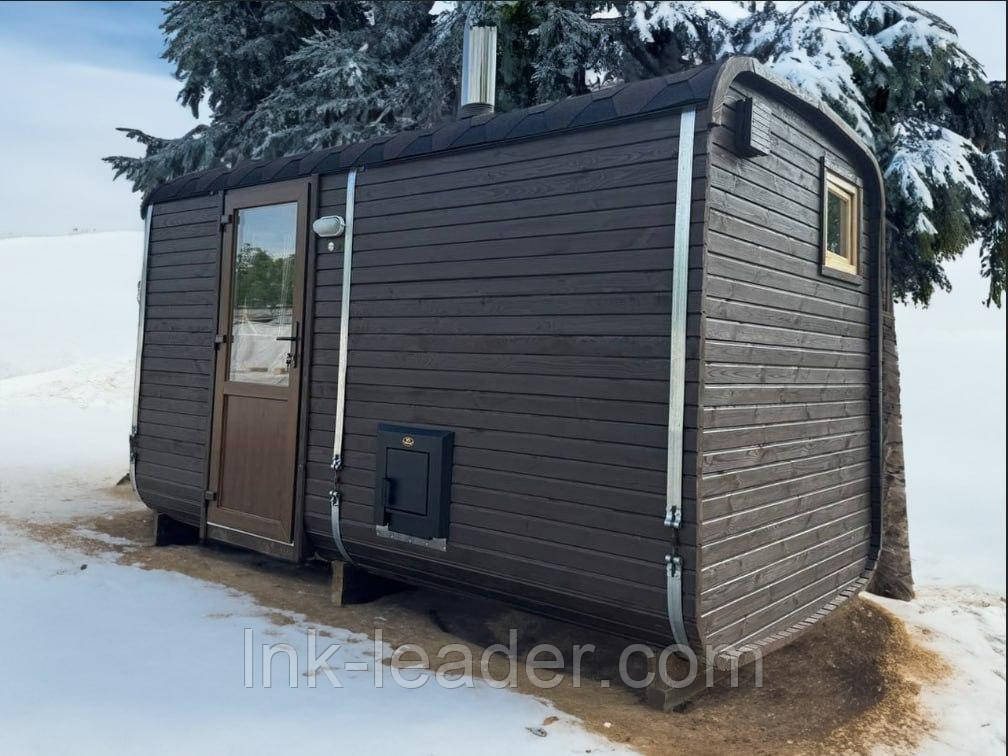 Дерев'яна мобільна Баня-Квадро квадро 4 метри "LNK", фото 1