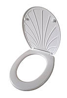 Сидіння з кришкою для унітазу білого кольору