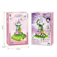 Конструктор 643001 (12) “Cloud castle”, 986 деталей, підсвічування, заводний музичний механізм, платформа обертається по колу, 2
