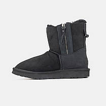 Зимові Жіночі Черевики UGG Mini Double Zip Black / УГГ Міні Дабл Зіп Чорні, фото 3