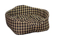 Лежак (лежанка) для котів і собак Мур-Мяу "Елегант-2" Коричневий картатий