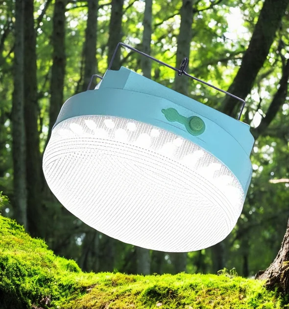 Ліхтар-лампа кемпінговий Cclamp CL-023A підвісний з сонячною панеллю 30W Blue (7_01168), фото 1