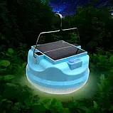 Ліхтар-лампа кемпінговий Cclamp CL-023A підвісний з сонячною панеллю 30W Blue (7_01168), фото 2