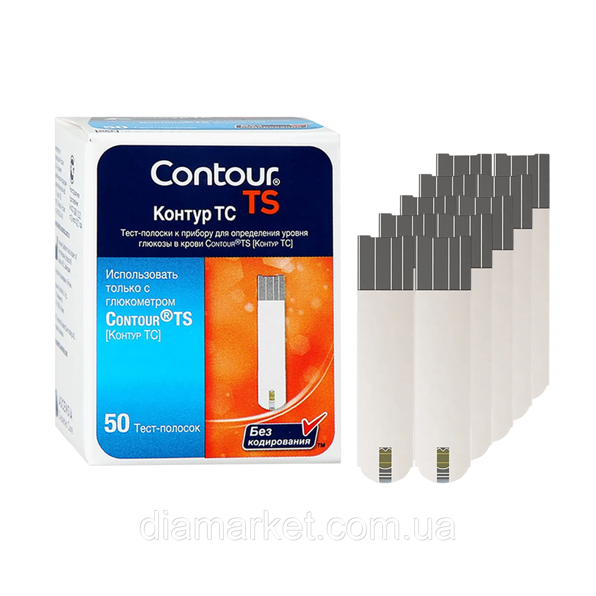 Тест-смужки Контур TS 50 шт. (Contour TS)/500 штук