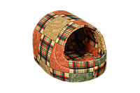 Будиночок-лежак (лежанка) для котів і собак Мур-Мяу "Комфорт" Коричневий