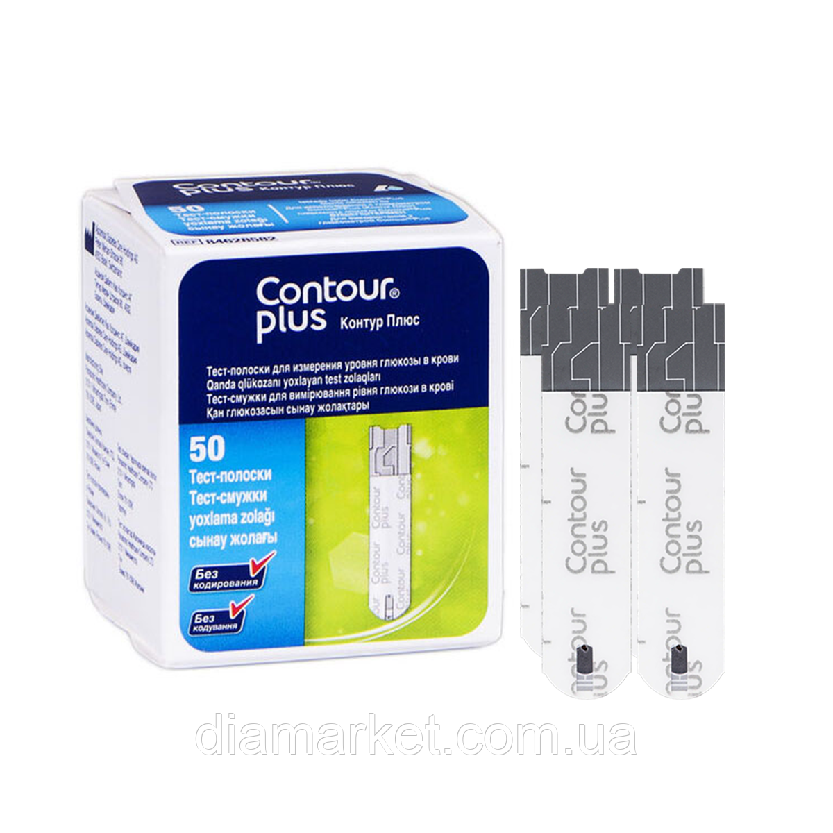 Тест-смужки Контур Плюс 50 шт. (Contour Plus)/200 штук
